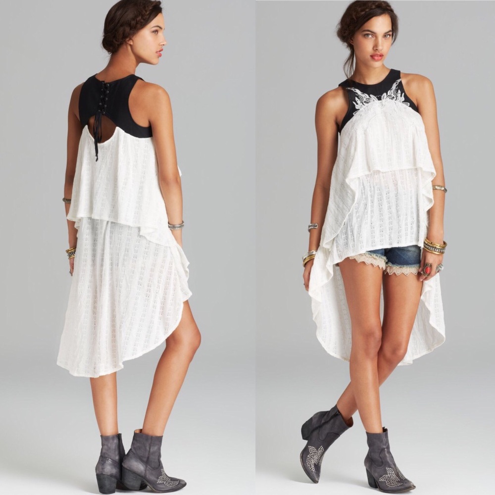Free People Tunic Runaway Jersey Dark Knight